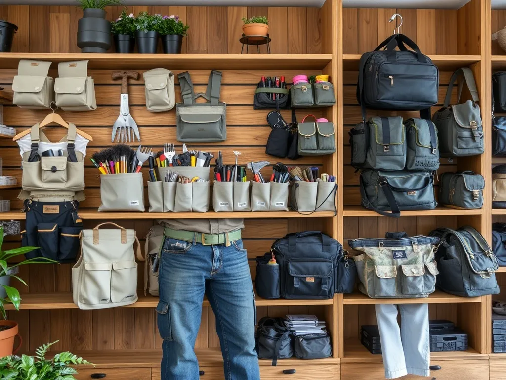 Brass hardware and rivets on a utility belt