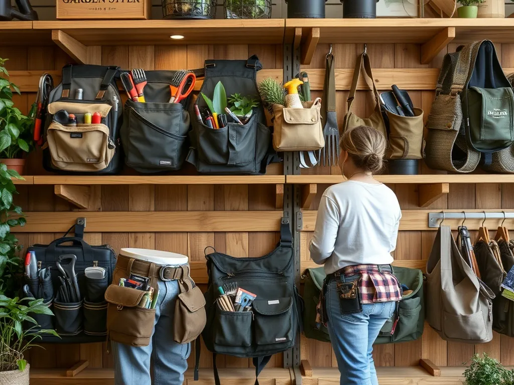 Hands adjusting the brass buckle of a tool belt