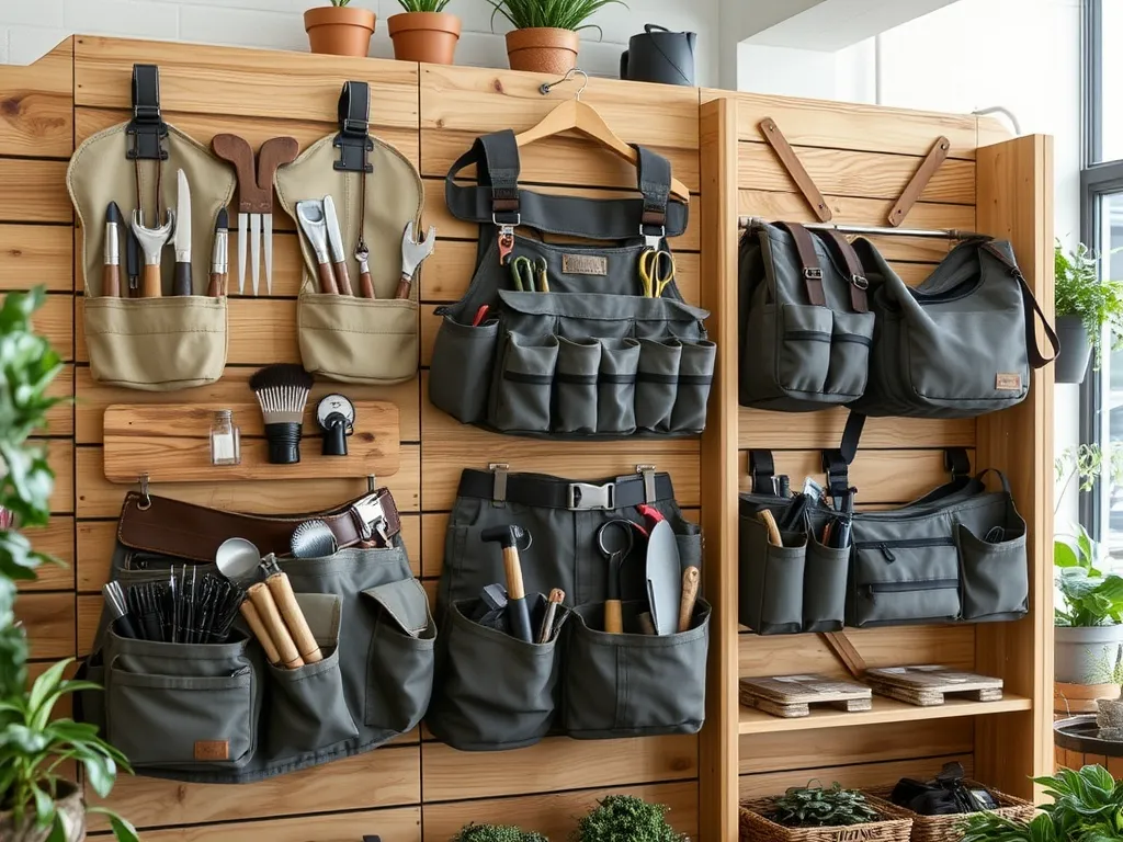 A gardener measuring out planting beds