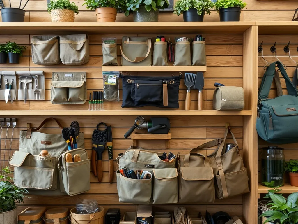 Potted plants lined up symmetrically